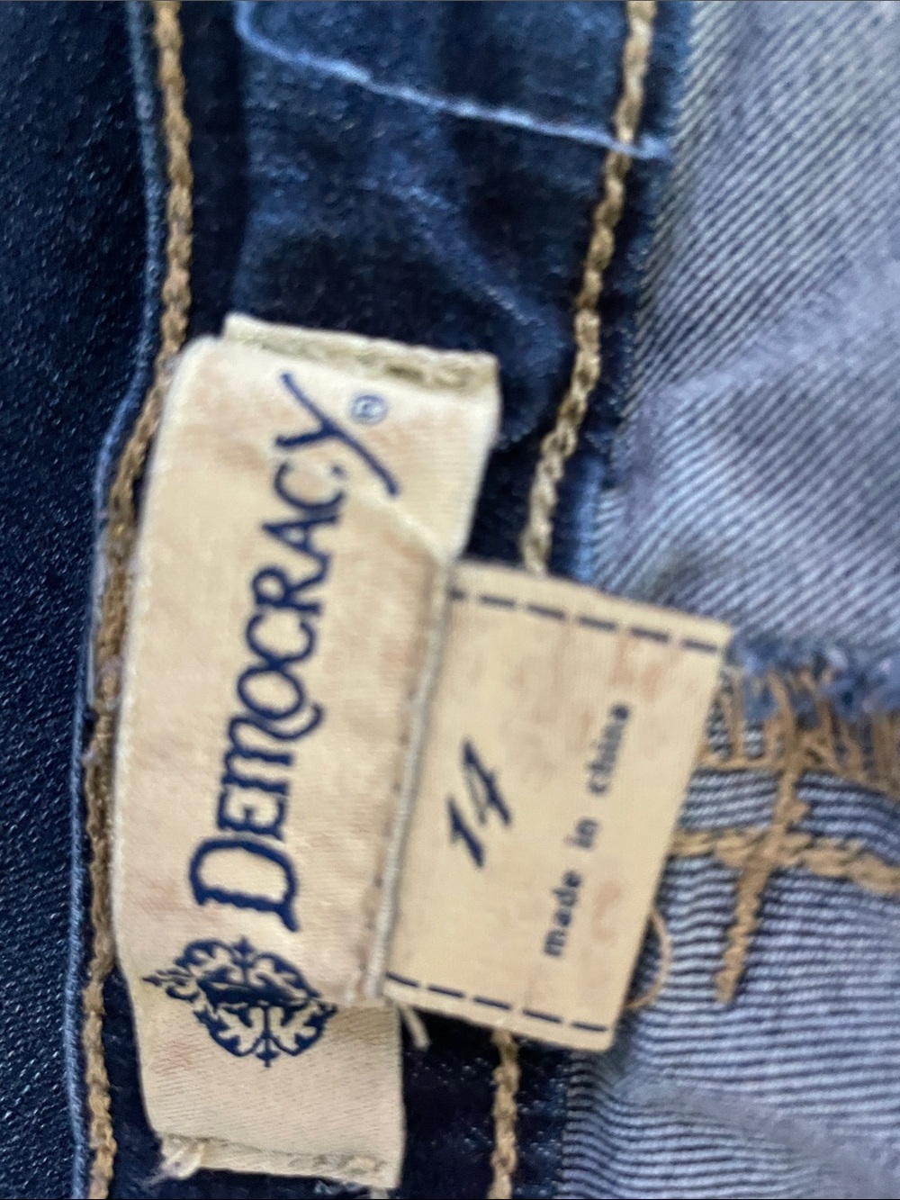 Democracy Dark Blue Cropped Wide-Leg Jeans - Picture 5 of 5